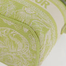 Christian Dior Toile d'Eau Vanity Bag Jacquard 2way Green Silver Auth ka3505M-13