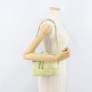 Christian Dior Toile d'Eau Vanity Bag Jacquard 2way Green Silver Auth ka3505M-24