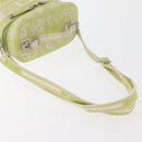 Christian Dior Toile d'Eau Vanity Bag Jacquard 2way Green Silver Auth ka3505M-9