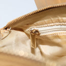 CHANEL Choco Bar Hand Bag Lamb Skin Beige Gold CC Auth ka3506-20