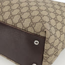 GUCCI GG Supreme Hand Bag PVC Beige Silver 131220 Auth ka3507-10