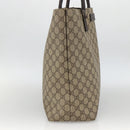 GUCCI GG Supreme Hand Bag PVC Beige Silver 131220 Auth ka3507-4