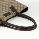 GUCCI GG Supreme Hand Bag PVC Beige Silver 131220 Auth ka3507-7