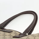 GUCCI GG Supreme Hand Bag PVC Beige Silver 131220 Auth ka3507-8