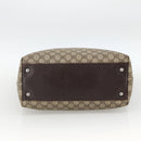 GUCCI GG Supreme Hand Bag PVC Beige Silver 131220 Auth ka3507-9