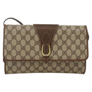 GUCCI GG Supreme Shoulder Bag PVC Beige Gold Auth ka3509-2