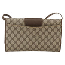 GUCCI GG Supreme Shoulder Bag PVC Beige Gold Auth ka3509-3