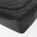 CHANEL Matelasse 30 Chain Shoulder Bag Caviar Skin Black Gold CC Auth ka350A-13