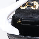 CHANEL Matelasse 30 Chain Shoulder Bag Caviar Skin Black Gold CC Auth ka350A-23