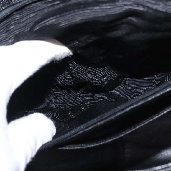 CHANEL Matelasse 30 Chain Shoulder Bag Caviar Skin Black Gold CC Auth ka350A