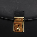 GUCCI Clutch Bag Leather Black Gold Auth ka351-17