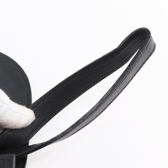 GUCCI Clutch Bag Leather Black Gold Auth ka351