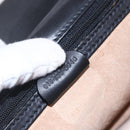 GUCCI Clutch Bag Leather Black Gold Auth ka351-12