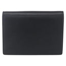 GUCCI Clutch Bag Leather Black Gold Auth ka351-2