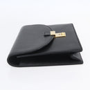 GUCCI Clutch Bag Leather Black Gold Auth ka351-4