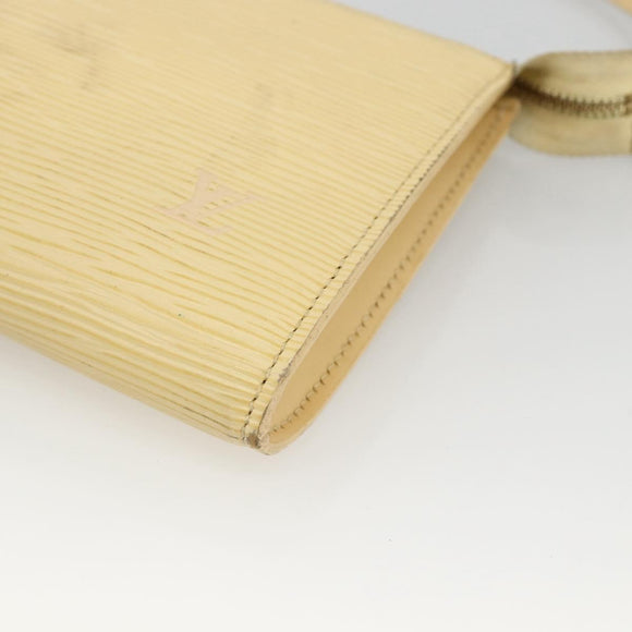 LOUIS VUITTON Epi Pochette Accessoires Pouch Vanilla M5294A LV Auth ka3515