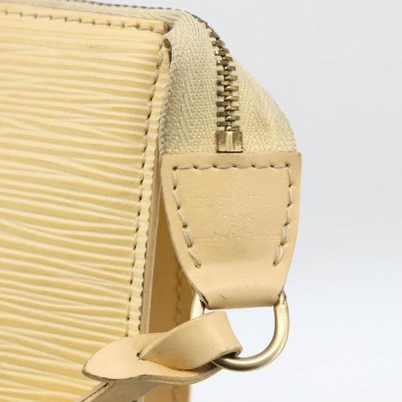 LOUIS VUITTON Epi Pochette Accessoires Pouch Vanilla M5294A LV Auth ka3515