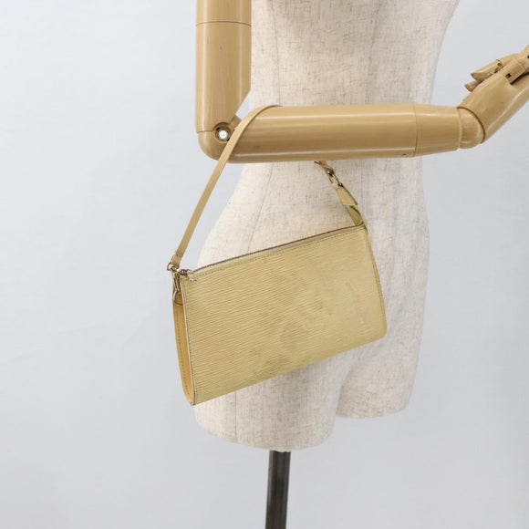 LOUIS VUITTON Epi Pochette Accessoires Pouch Vanilla M5294A LV Auth ka3515