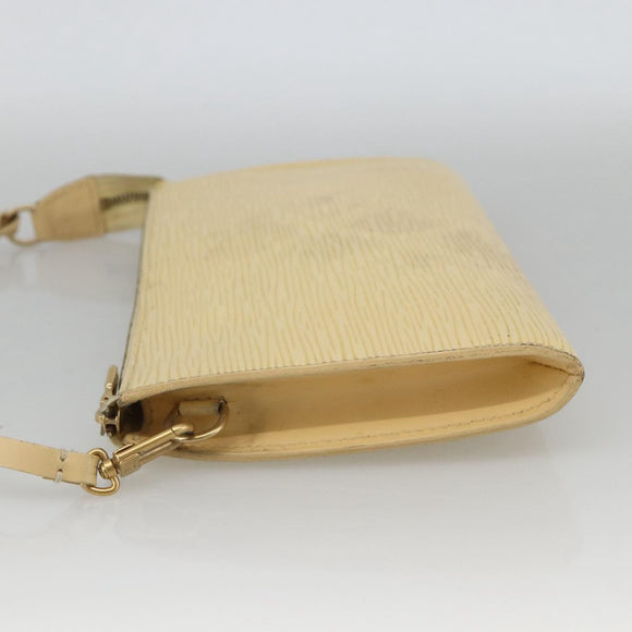 LOUIS VUITTON Epi Pochette Accessoires Pouch Vanilla M5294A LV Auth ka3515