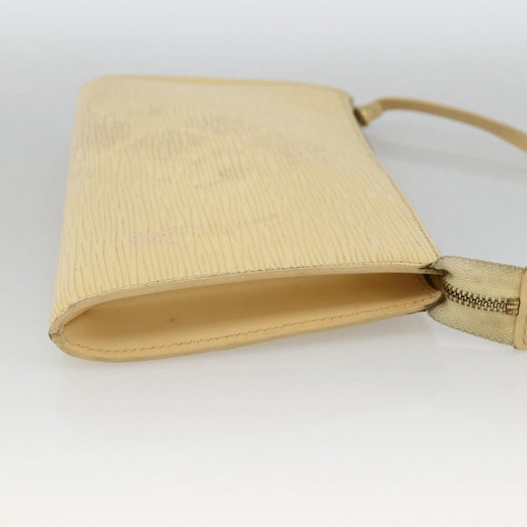 LOUIS VUITTON Epi Pochette Accessoires Pouch Vanilla M5294A LV Auth ka3515