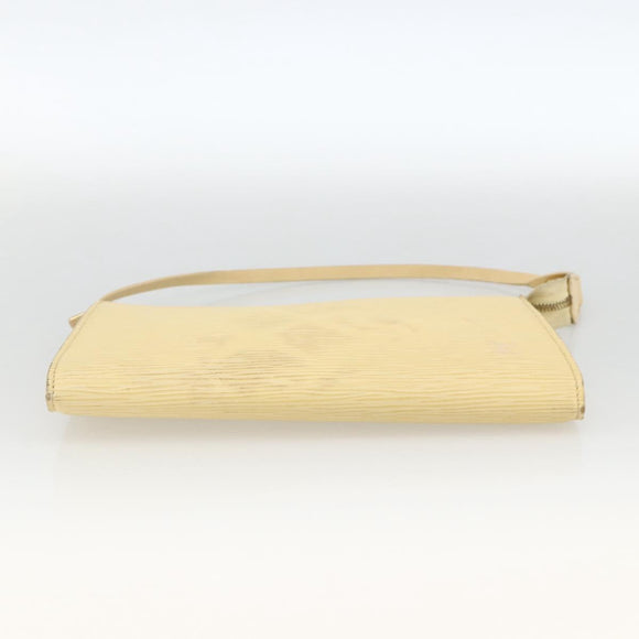 LOUIS VUITTON Epi Pochette Accessoires Pouch Vanilla M5294A LV Auth ka3515