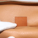 CELINE Macadam Canvas Vanity Hand Bag PVC Leather Brown Gold Auth ka3516-19
