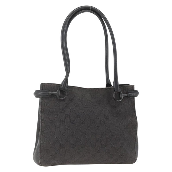 GUCCI GG Canvas Shoulder Bag Black 101971 Auth ka3517