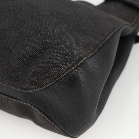 GUCCI GG Canvas Shoulder Bag Black 101971 Auth ka3517