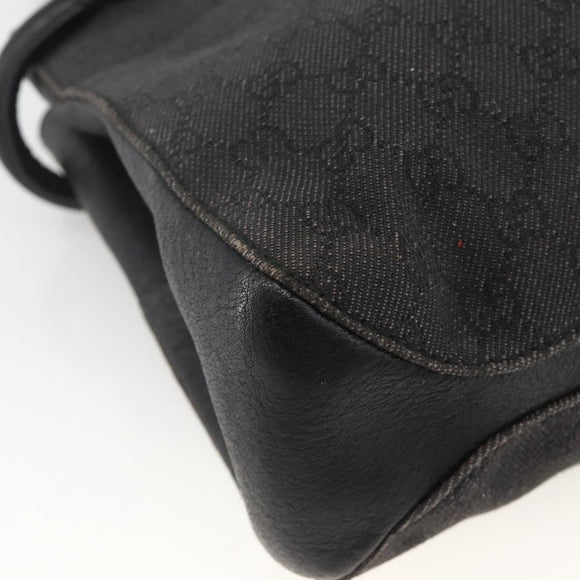 GUCCI GG Canvas Shoulder Bag Black 101971 Auth ka3517