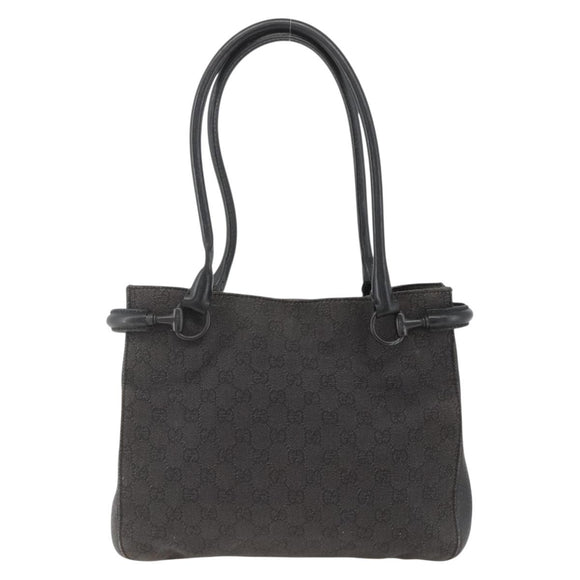 GUCCI GG Canvas Shoulder Bag Black 101971 Auth ka3517