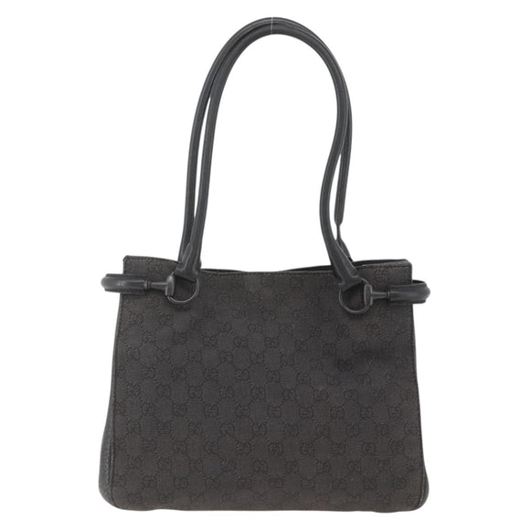 GUCCI GG Canvas Shoulder Bag Black 101971 Auth ka3517