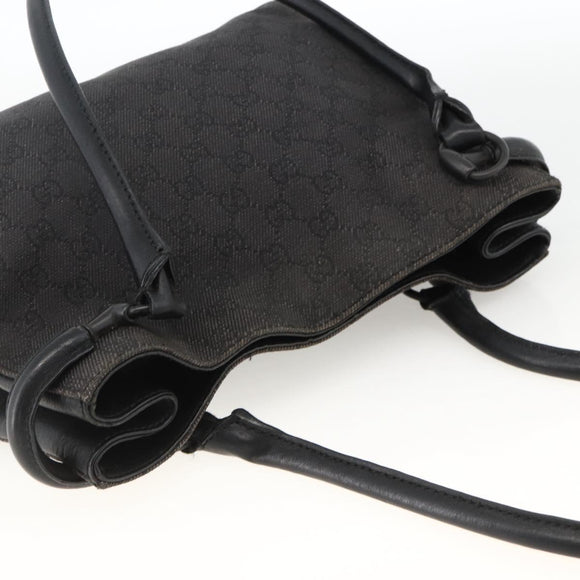 GUCCI GG Canvas Shoulder Bag Black 101971 Auth ka3517