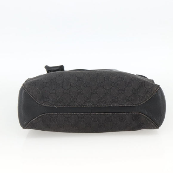 GUCCI GG Canvas Shoulder Bag Black 101971 Auth ka3517