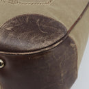 PRADA Shoulder Bag Canvas Beige Silver Auth ka3519-8