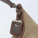 PRADA Shoulder Bag Canvas Beige Silver Auth ka3519-19