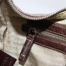 PRADA Shoulder Bag Canvas Beige Silver Auth ka3519-24