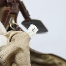 PRADA Shoulder Bag Canvas Beige Silver Auth ka3519-11