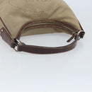 PRADA Shoulder Bag Canvas Beige Silver Auth ka3519-7