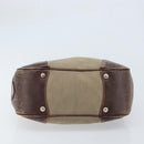 PRADA Shoulder Bag Canvas Beige Silver Auth ka3519-5