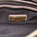 Miu Miu Matelasse Hand Bag Leather 2way Beige Gold Auth ka352-19