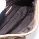 Miu Miu Matelasse Hand Bag Leather 2way Beige Gold Auth ka352-12