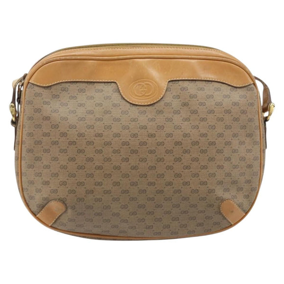 GUCCI Micro GG Supreme Shoulder Bag PVC Beige Gold 001 104 0558 Auth ka3520