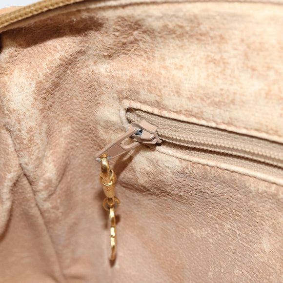 GUCCI Micro GG Supreme Shoulder Bag PVC Beige Gold Auth ka3521