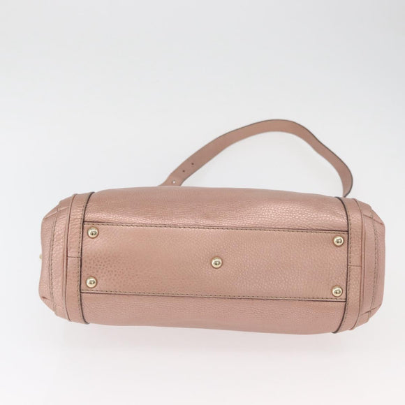 GUCCI Tote Bag Leather 2way Pink Gold 282300 Auth ka3524
