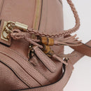 GUCCI Tote Bag Leather 2way Pink Gold 282300 Auth ka3524-19