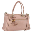 GUCCI Tote Bag Leather 2way Pink Gold 282300 Auth ka3524-1