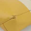 CELINE Hand Bag Leather 2way Beige Gold Auth ka3526-10