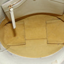CELINE Hand Bag Leather 2way Beige Gold Auth ka3526-11