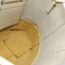 CELINE Hand Bag Leather 2way Beige Gold Auth ka3526-19
