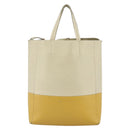 CELINE Hand Bag Leather 2way Beige Gold Auth ka3526-13